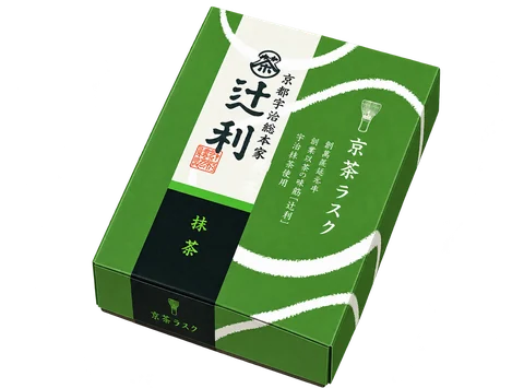 辻利京茶ラスク抹茶：箱・パッケージ