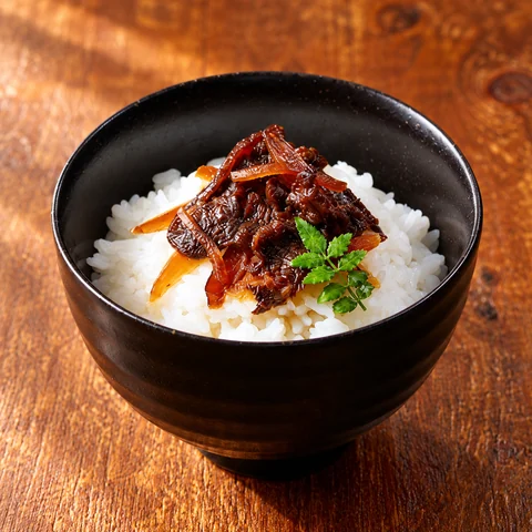 神戸牛と野菜のしぐれ煮：雰囲気と断面