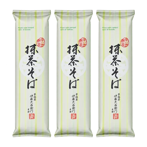 抹茶そば：箱・パッケージ