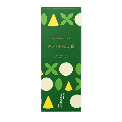宇治抹茶チーズケーキみどりの散歩道：箱・パッケージ