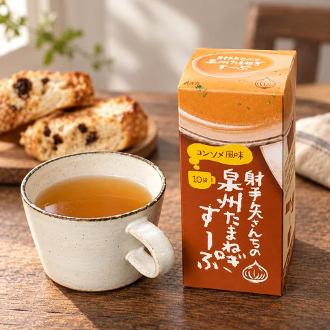 射手矢さんちの泉州たまねぎすーぷ：雰囲気と断面