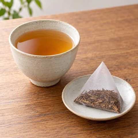 三角茶袋くきほうじ茶：お茶を楽しむ場面