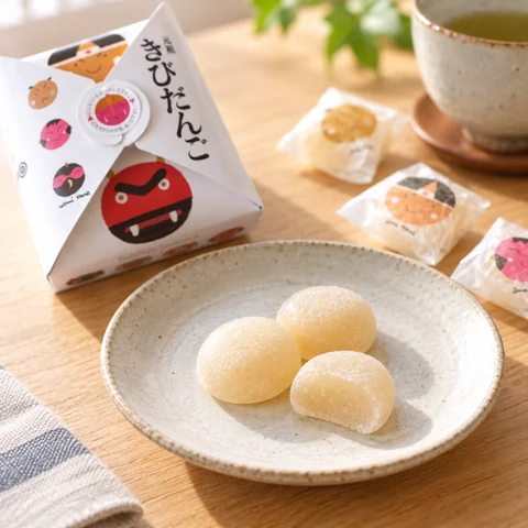 元祖きびだんご：雰囲気と断面