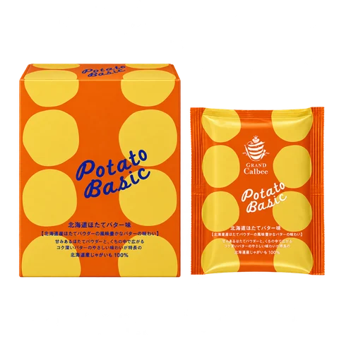Potato Basic 北海道ほたてバター味：箱・パッケージ