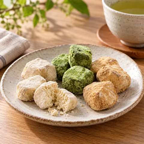 和の心：1段クッキー3種入り：雰囲気と断面