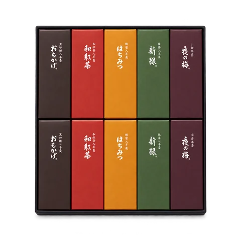 小形羊羹 5種詰合せ：箱・パッケージ